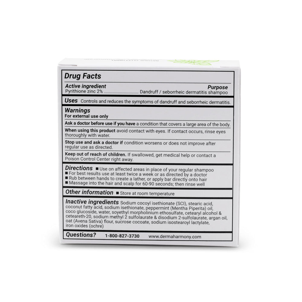 Dermaharmony shampoo bar with plant-based ingredients spotlight