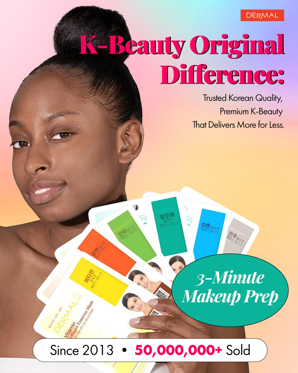 DERMAL 32-combo-pack silky sheet texture close-up of premium sheet masks