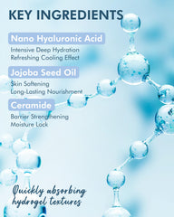 DERMAL cooling effect showcases instant refresh for stressed or overheated skin
