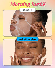 DERMAL Vitamin Pearl mask showing brightening radiance and nourishing serum