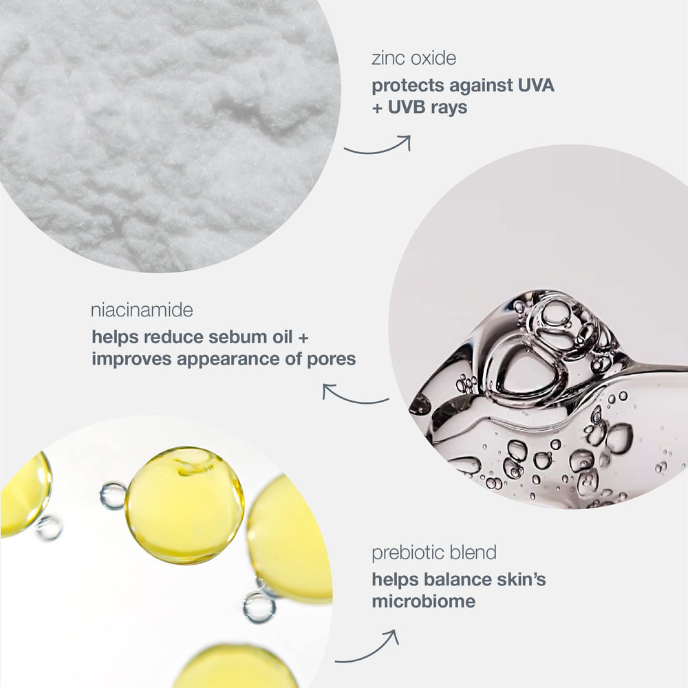 Dermalogica Porescreen SPF 40 blur finish refining pores in close-up.