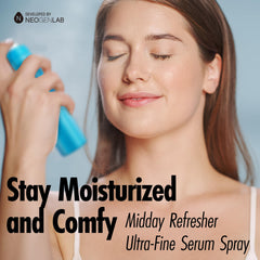 Neogen H2 Dermadeca spray in action, a fine mist for even hydration.