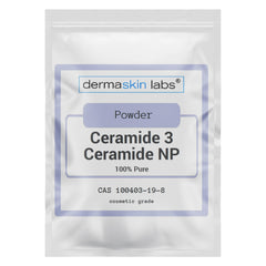 Dermaskin Labs Ceramide Powder bottle for barrier support and hydration.