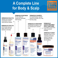 Dermasolve spray being applied; easy detangling and moisture support