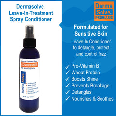 Dermasolve close-up of Pro-Vitamin B and wheat protein ingredients for healthier hair