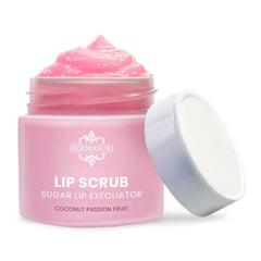 Dermasuri lip exfoliator jar close-up for smoother lips.