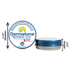 Dermatone balm on skin in windy, cold conditions for protection.