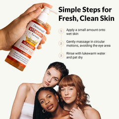 DERMATOUCH Vitamin C Cleanser skin-softening after rinsing.