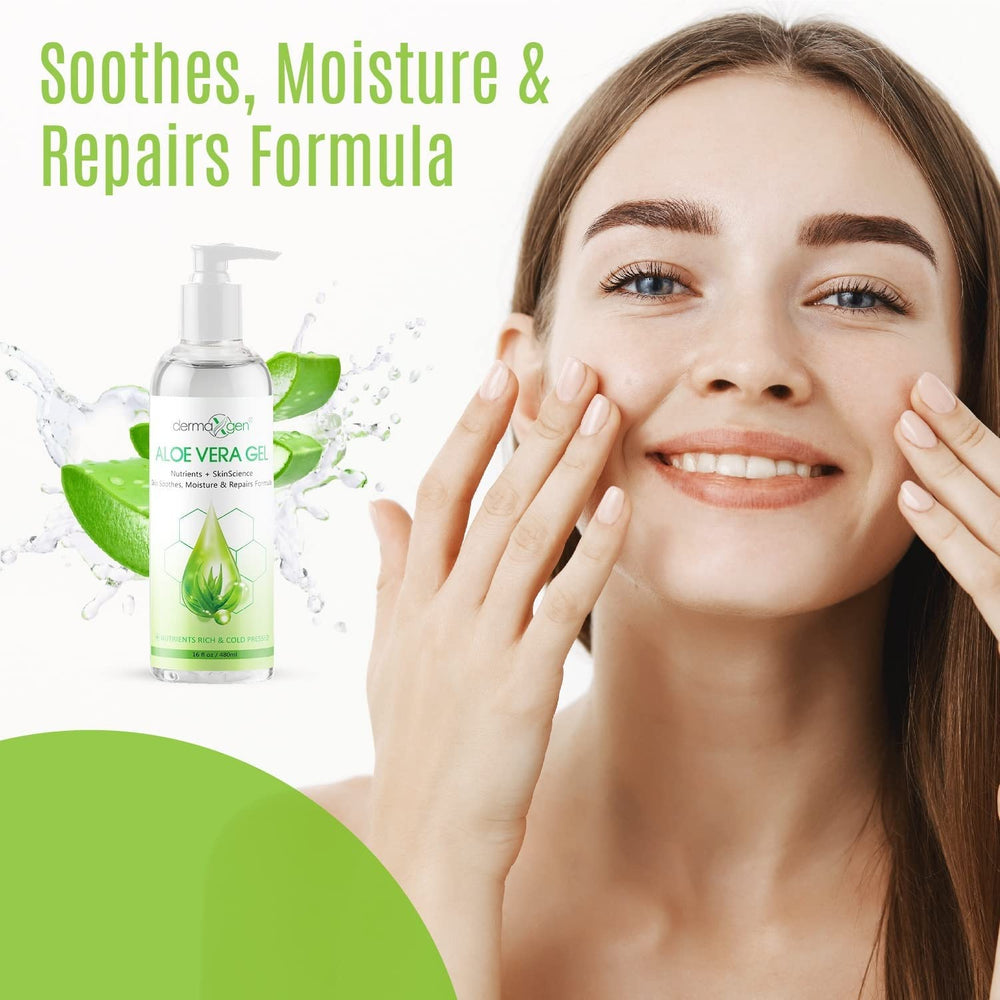 Dermaxgen Aloe gel supports soothing after minor burns or cuts.