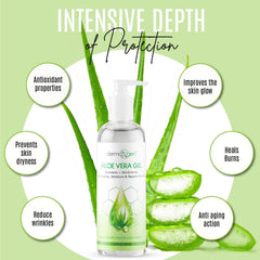 DERMAXGEN Aloe Vera Gel for face and body delivers gentle hydration and calming relief.