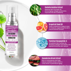 DERMAXGEN glow-enhancing finish shows radiant, even skin tone.