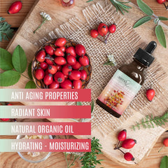 DERMAXGEN Rosehip Seed Oil ingredients emphasize pure rosehip extract.