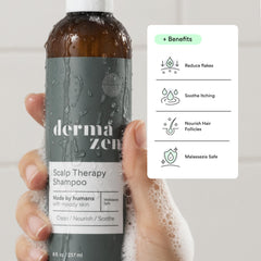 Close-up of Dermazen ingredients with Xylitol and ACV.