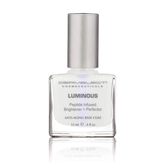 Dermelect Luminous Nail Brightening Treatment neutral shade on nails hides imperfections.