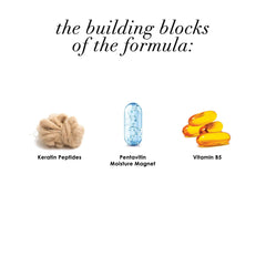 Dermelect Makeover Ridge Filler keratin peptides active ingredients offer fortifying care.