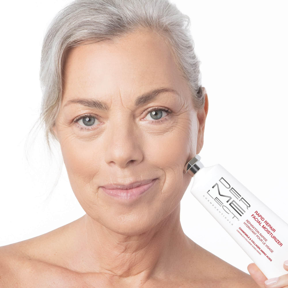Dermelect Moisturizer with grape seed oil supports moisture and protection.