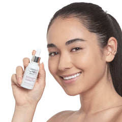 Dermelect Rapid Repair serum texture swatch reveals silky hydration on skin.