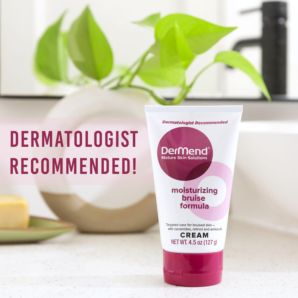 Dermend Arnica Bruise Cream packaging displayed on a shelf.
