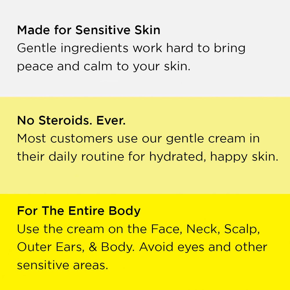 Dermgentle body-use shot illustrates versatile cream for face and body.