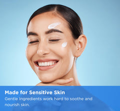 Dermgentle face skin closeup reveals improved softness.