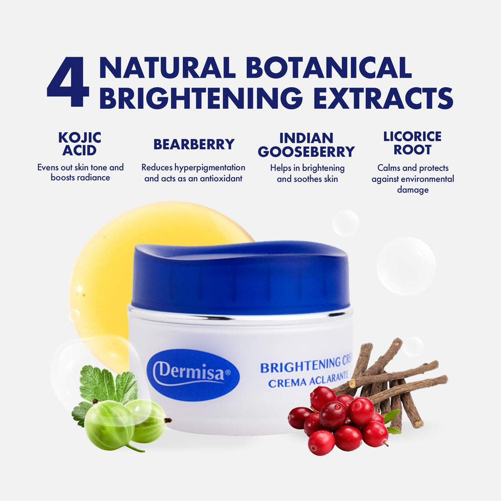 Dermisa Brightening Cream with AMLA nourishes and hydrates for a healthy glow.