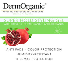 DermOrganic pomegranate anti-fade extract closeup highlighting color protection