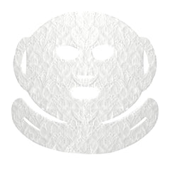 DERMOVIA Lace Your Face biodegradable cotton mask close-up showing skin-friendly material