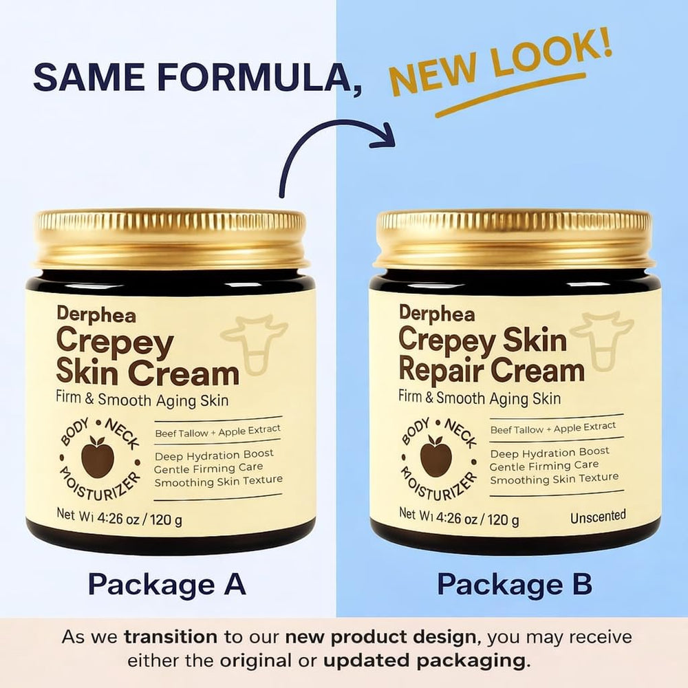 DERPHEA cream application on neck area targets firmer-looking skin.