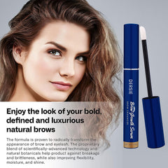 Dersie Eyebrow Growth Serum applicator brush demonstrates precision brow application