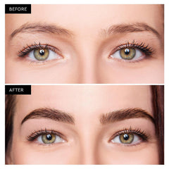 Closeup of Dersie Eyebrow Growth Serum bottle ready for daily routine