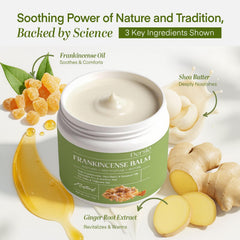 Dersie Frankincense Balm ingredients blend features frankincense, shea and coconut oils
