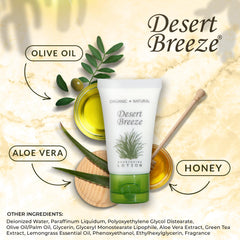 Desert Breeze aloe and olive oil infused lotion for skin hydration.