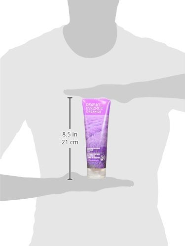 Desert Essence Bulgarian Lavender Body Wash texture close-up highlights gentle cleansing.