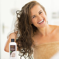 Desert Essence packaging proudly states USA-made with natural ingredients.