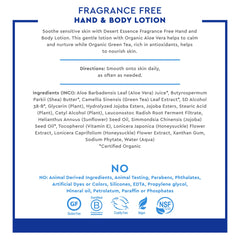 Desert Essence fragrance-free lotion with coconut oil for smooth, lightweight moisturization