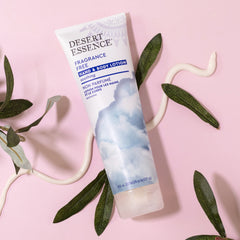 Desert Essence fragrance-free lotion with green tea ingredient emphasizing antioxidants