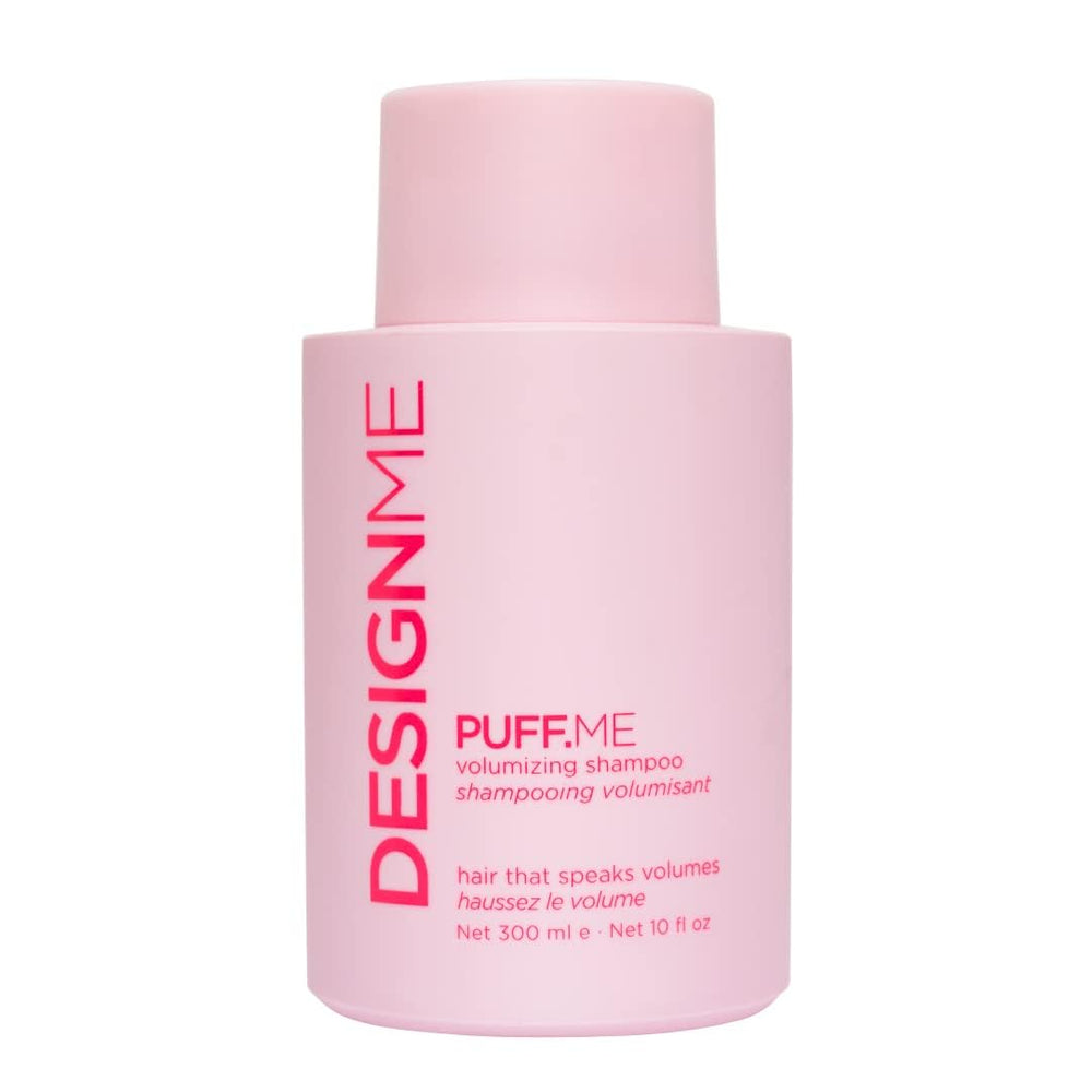 Design.Me Puff.Me Volume Shampoo bottle with lightweight formula for added body.