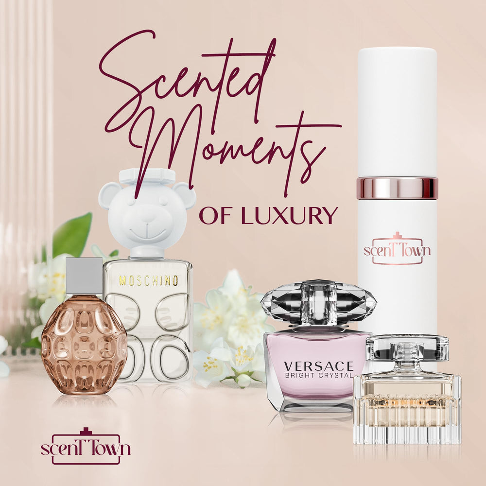 Designer fragrance packaging that highlights the sampler concept.