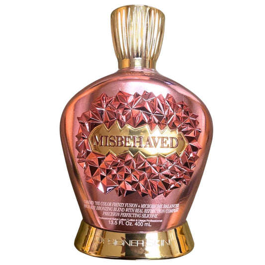Designer Skin Misbehaved 70X Color Frenzy Fusion bottle front showing bold bronzing potential
