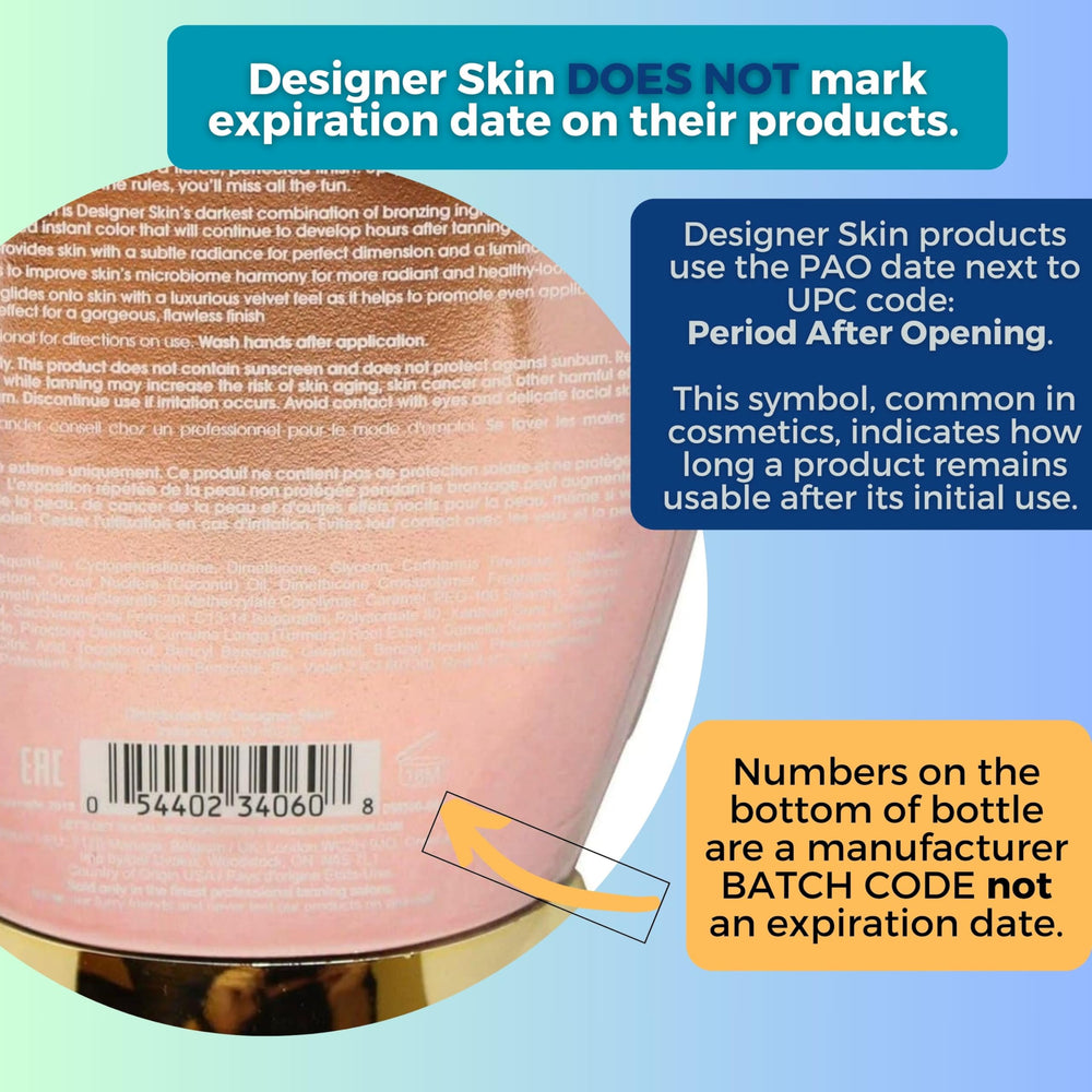 Designer Skin Misbehaved packaging on shelf signaling premium tanning experience