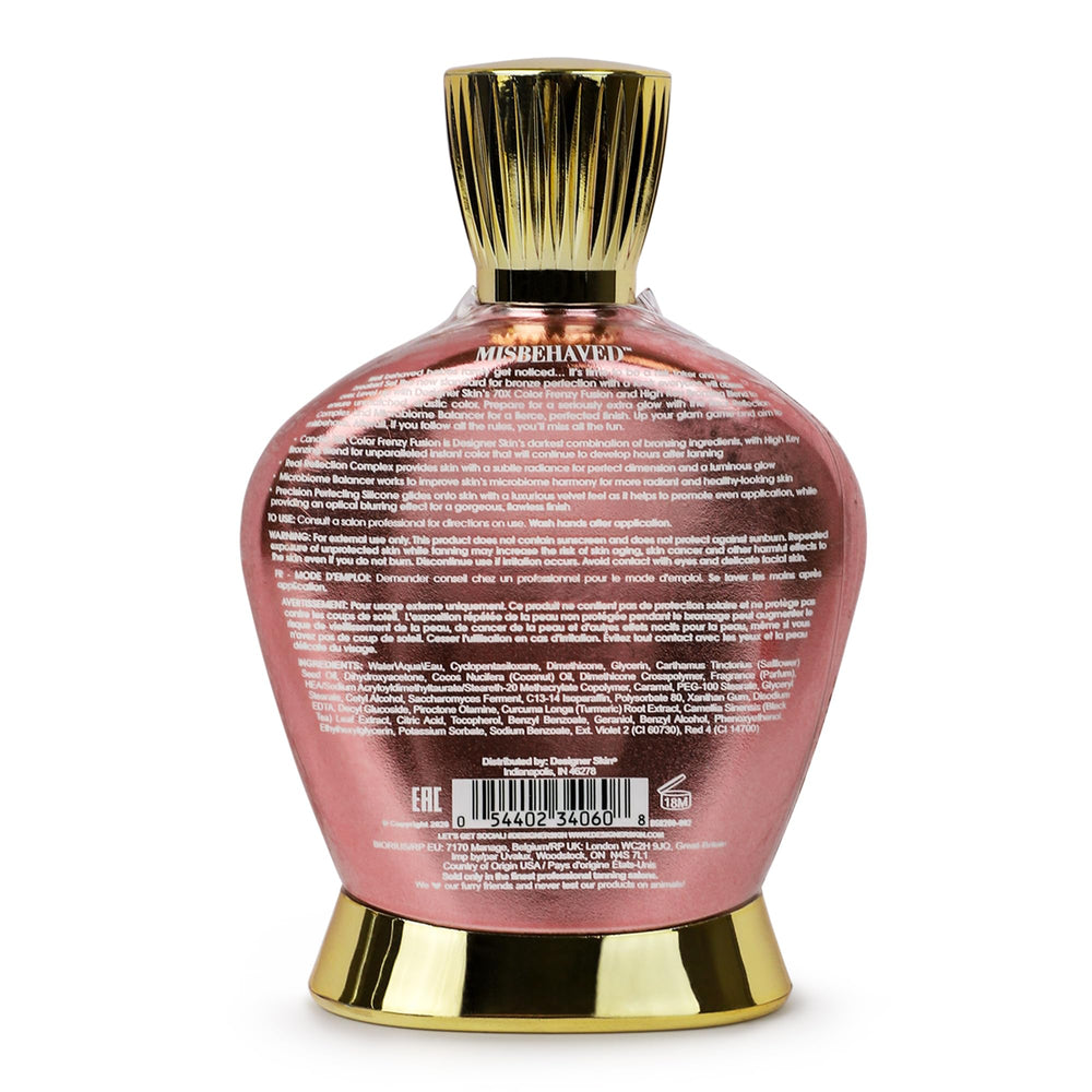 Designer Skin Misbehaved 70X bronzer swirl texture illustrating creamy, blendable formula