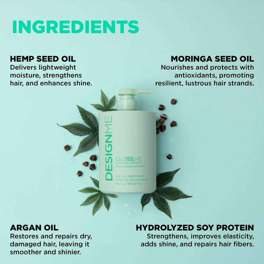 Design.Me GLOSS.ME Hydrating Shampoo with argan oil for moisturized strands
