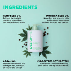 Design.Me Hydrating Conditioner hemp oil helps nourish hair.