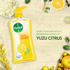 Dettol Fresh Body Wash foam texture close-up highlights rich lather.