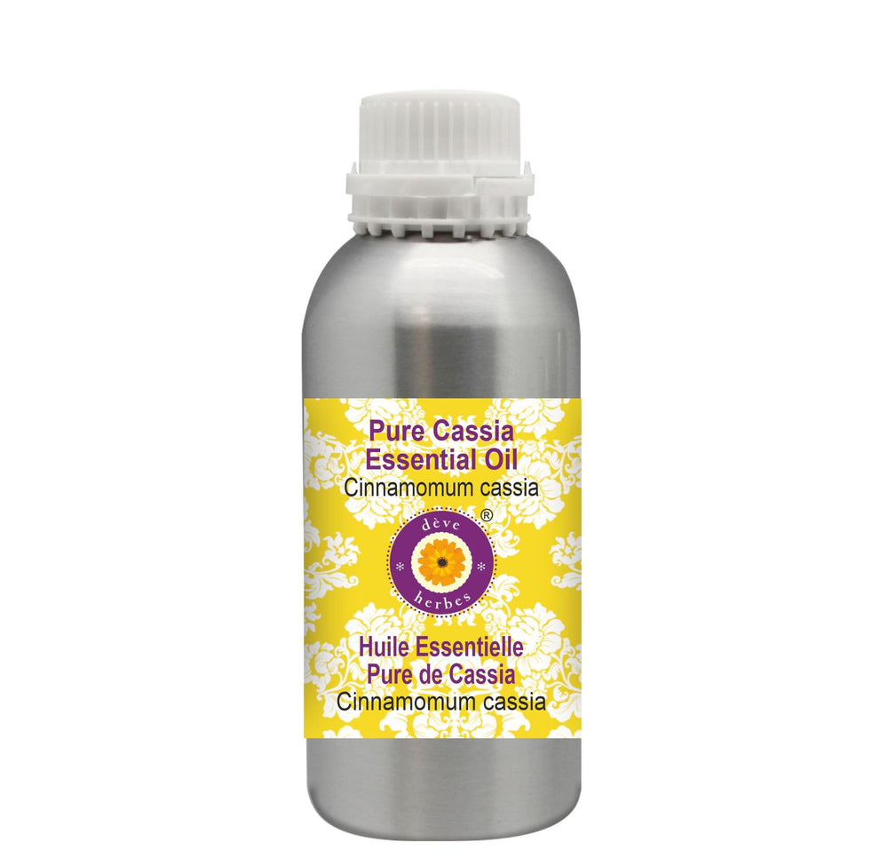 Deve Herbes Cassia essential oil bottle in aluminium container preserves potency