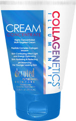 Devoted Creations Collagenetics Illuminate bottle shows hydrating formula for smoother skin.