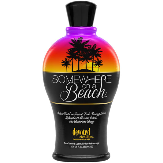 Devoted Creations Somewhere on a Beach bottle on sunny sand, easy application.