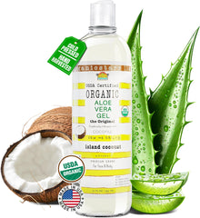 DEW ME DAILY Aloe Vera Gel 12 oz bottle for daily hydration
