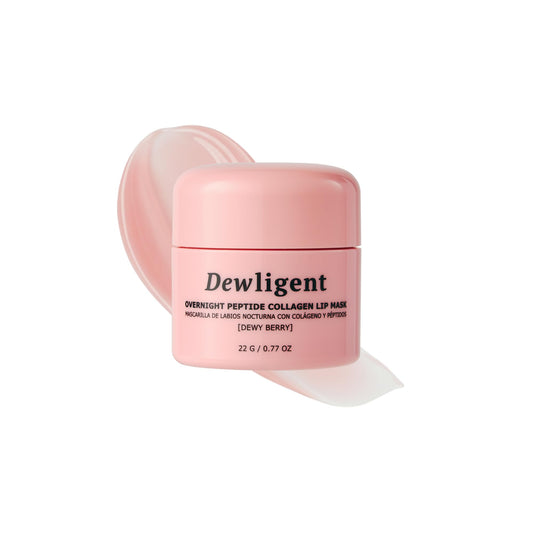 Dewligent Overnight Lip Mask with peptide for intense hydration and smoother lips while you sleep.