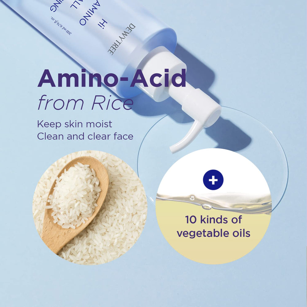 Dewytree Hi Amino All Cleansing Oil helps regulate oil and refine pores